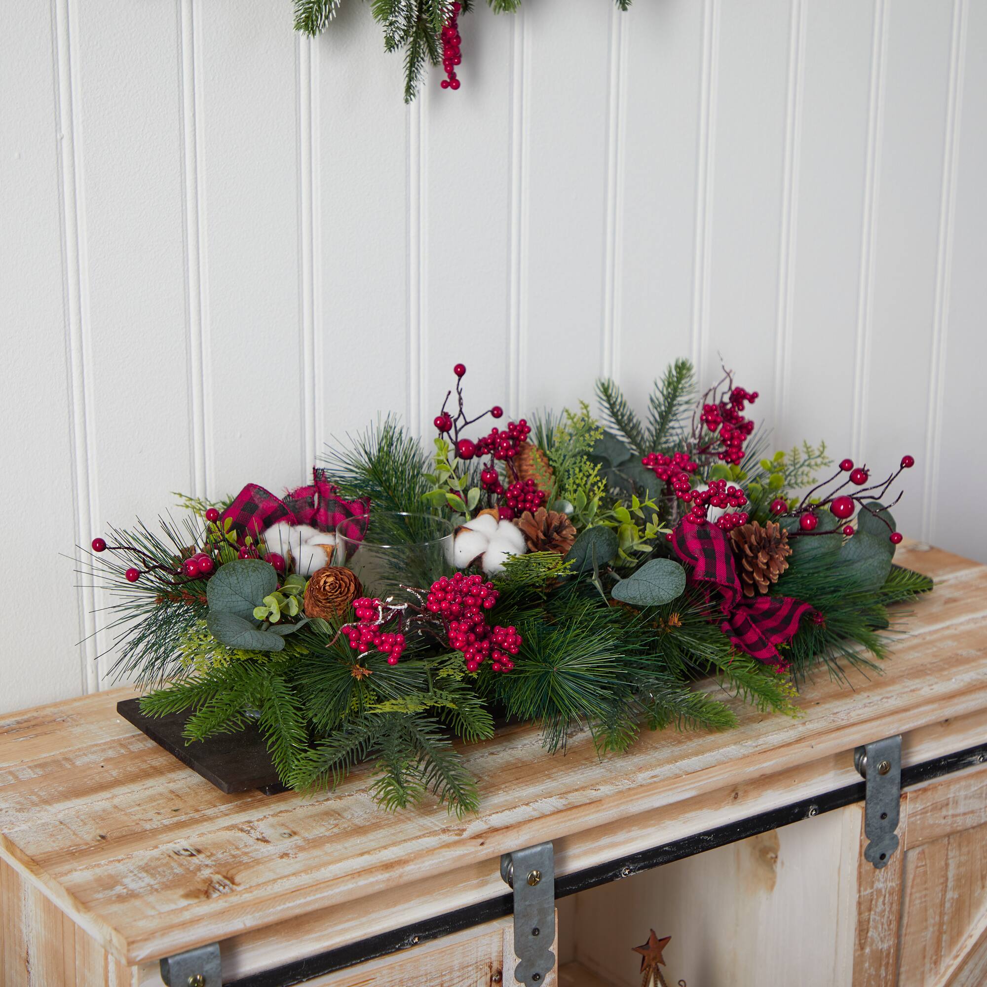 24" Berries, Pinecones & Eucalyptus Arrangement